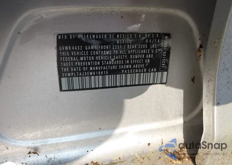 2014 Volkswagen Jetta Sportwagen 2.0L Tdi from USA, damaged, VIN 3VWPL7AJ3EM618615